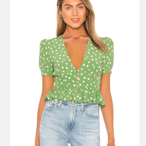 Privacy Please Tops - Privacy please green top like new